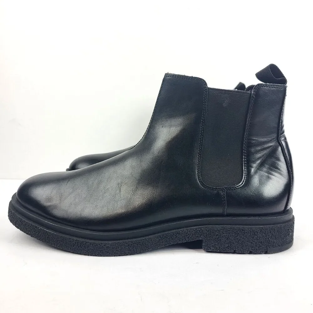 Abound Reese Black Faux Leather Chelsea Boots Size 11.5M